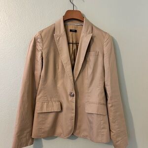 J. Crew Tan Tailored Blazer with Notched Lapels